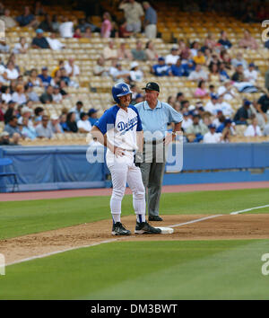 10. August 1902 - Los Angeles, Kalifornien - HOLLYWOOD Sterne Baseball-Spiel. IM DODGER STADIUM IN LOS ANGELES, KALIFORNIEN. DAVID ARQUETTE. FITZROY BARRETT / 10.08.2002 K25794FB (D) (Kredit-Bild: © Globe Photos/ZUMAPRESS.com) Stockfoto