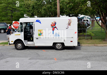 Ein guter Humor Eis-LKW Stockfoto