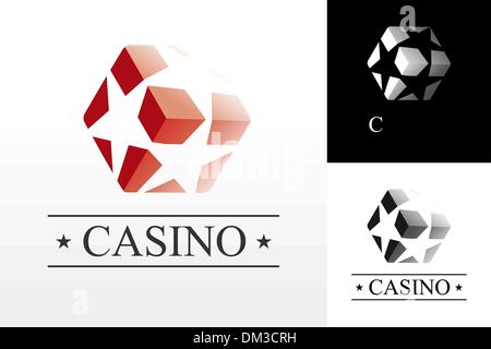 Roten Craps-logo Stock Vektor
