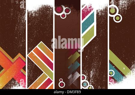 Vintage Grunge vertikale Banner Stock Vektor