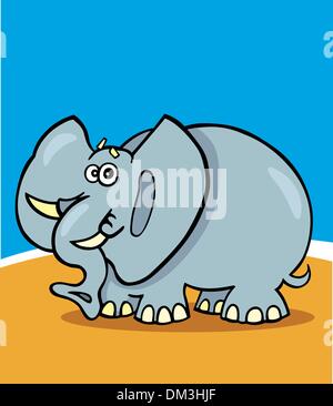 Illustration der lustigen afrikanischen Elefanten Stock Vektor