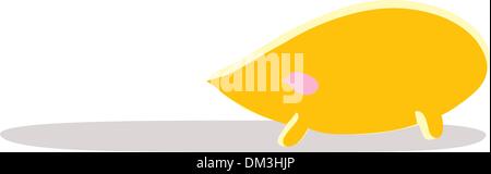 Igel und Apfel Stock Vektor