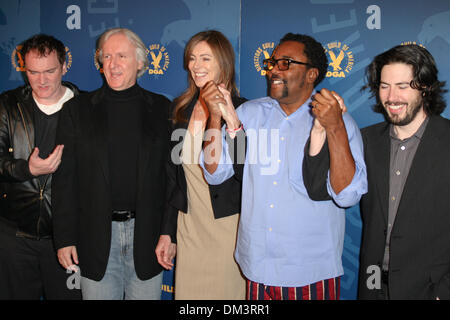 30. Januar 2010: (L-R) Quentin Tarantino, James Cameron, Kathryn Bigelow, Lee Daniels und Jason Reitman besuchen des Regisseurs Guild von Amerika Auszeichnungen erfüllen die nominierten am 30. Januar 2010 bei DGA One Theater in Hollywood, Kalifornien. Obligatorische Credit: Brandon Parry / Southcreek Global. (Kredit-Bild: © Brandon Parry/Southcreek Global/ZUMApress.com) Stockfoto