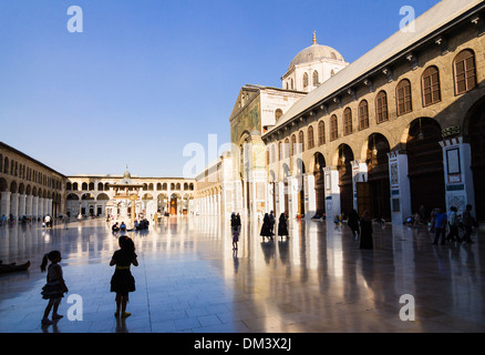 Innenhof des Umayyaden-Moschee, Damaskus, Syrien Stockfoto