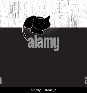 Schwarze Katze. Vektor-illustration Stock Vektor