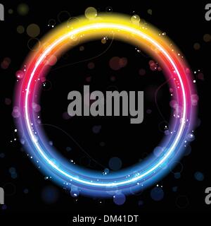 Alphabet Regenbogen leuchtet Glitter mit funkelt Stock Vektor