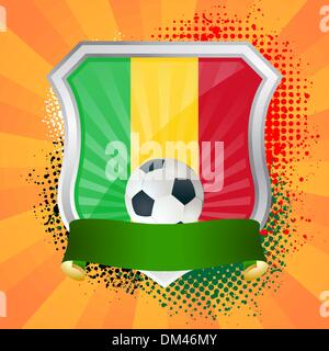 Schild mit Flagge der Mali Stock Vektor