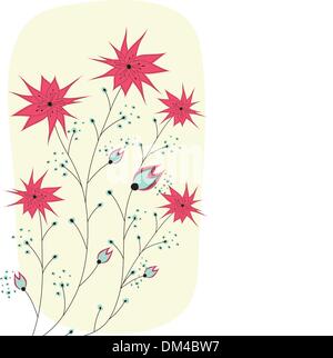 Zusammenfassung Hintergrund mit Blumen. Vektor-illustration Stock Vektor