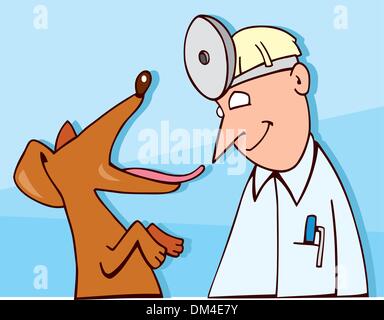 Hund und Tierarzt Stock Vektor