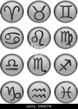 Tierkreis-Icon-Set Stock Vektor