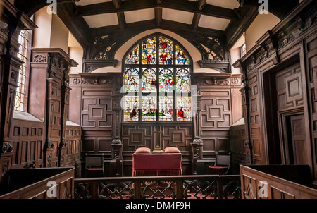 St.-Nikolaus-Kapelle, Cholmondeley ist eine private Kapelle auf dem Gelände des Cholmondeley Castle, Cheshire, England Stockfoto