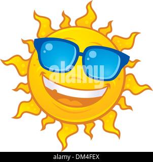 Sonne tragen Sonnenbrillen Stock Vektor