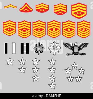 US Marine Corps Rank Insignia Stock Vektor