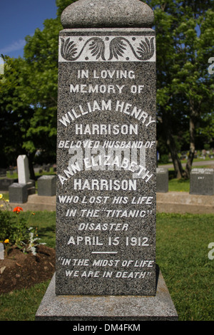 Fairview Cemetery befindet sich in Halifax, N.S. Stockfoto