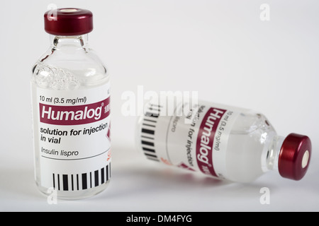 HUMALOG Insulin Lispro 10 ml Flaschen Stockfoto