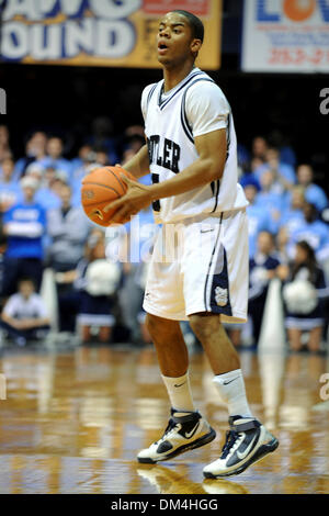 Bulldoggen Gordon Hayward erhält einen Schuss in letzter Sekunde gewinnen über die Musketiere. Butler gewinnt Xavier 69-68. (Kredit-Bild: © Mike Taylor/Southcreek Global/ZUMApress.com) Stockfoto