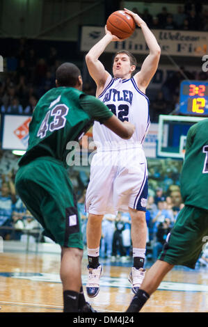 Butler Bulldogs gewinnen 72-49 gegen die Green Bay Phoenix im Hinkle Fieldhouse.  Shelvin Mack erzielte 14 Punkte. Gordon Hayward und Willie Veasley mit 13 und 10 Punkte. (Kredit-Bild: © Mike Taylor/Southcreek Global/ZUMApress.com) Stockfoto