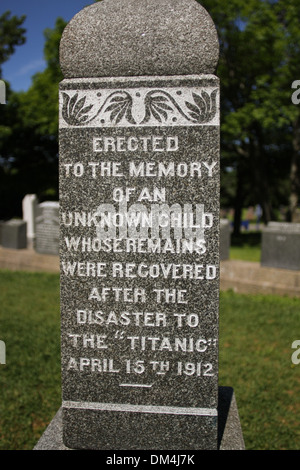 Fairview Cemetery befindet sich in Halifax, N.S. Stockfoto