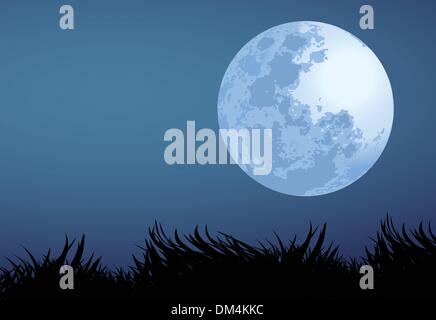 Vollmondnacht Stock Vektor