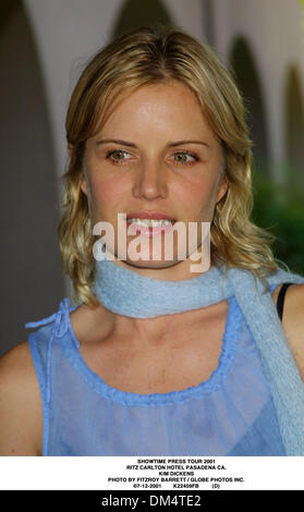 12. Juli 2001 - SHOWTIME Presse TOUR 2001.RITZ CARLTON HOTEL PASADENA CA... KIM DICKENS. FITZROY BARRETT / 12.07.2001 K22459FB (D) (Kredit-Bild: © Globe Photos/ZUMAPRESS.com) Stockfoto