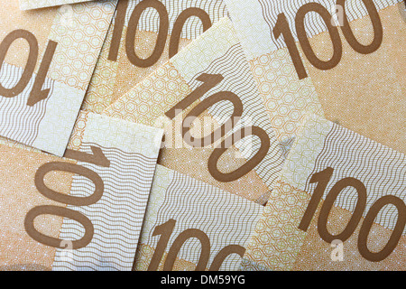 Neue 100 Dollar Bill Hintergrund Stockfoto