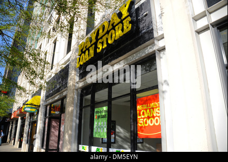 Zahltag Darlehen Laden, Chicago, Illinois Stockfoto