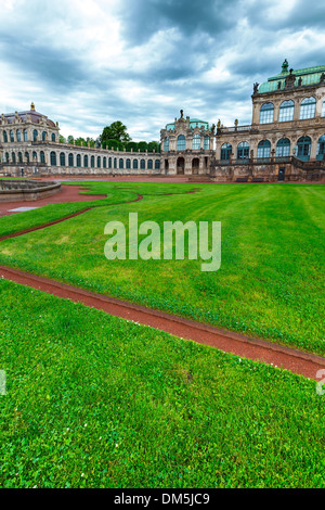 Der Hof der Zwinger in Dresden, Deutschland. Stockfoto