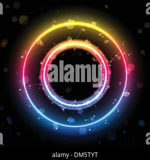 Alphabet Rainbow Lichter im Kreis-Taste Stock Vektor