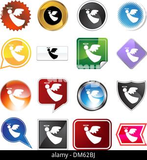 Mehrere Tasten - Engel Stock Vektor