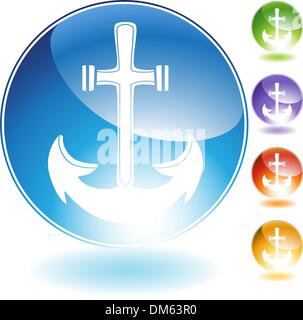 Anker-Kristall-Set Stock Vektor