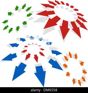 Strahlende Pfeile Stock Vektor