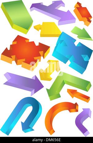 3D-Formen Set Stock Vektor