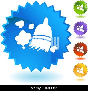 Besen kehren Stock Vektor