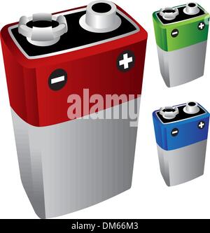 9V Batterie Stock Vektor