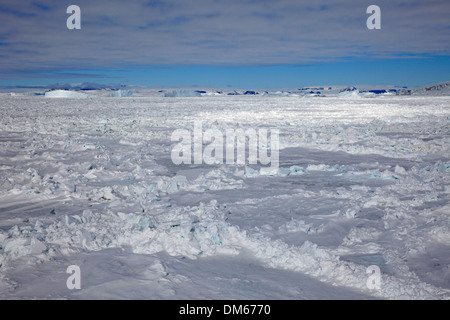 Eisige Landschaft, Packeis, Weddellmeer, Antarktis Stockfoto