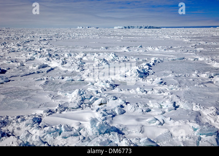 Eisige Landschaft, Packeis, Weddellmeer, Antarktis Stockfoto