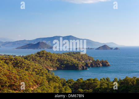 Lykischen Küste in der Nähe von Fethiye, Provinz Muğla, Ägäis, Türkei Stockfoto