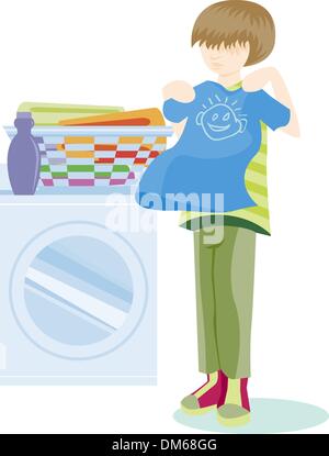 Wäsche Falten Stock Vektor