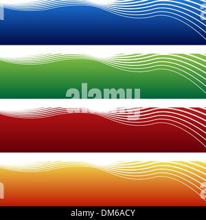 Wave-Banner-Set Stock Vektor