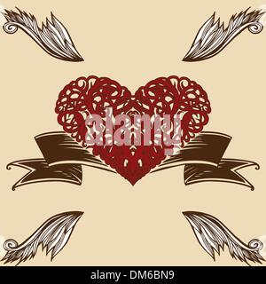 Künstlerischen Herzen Stock Vektor