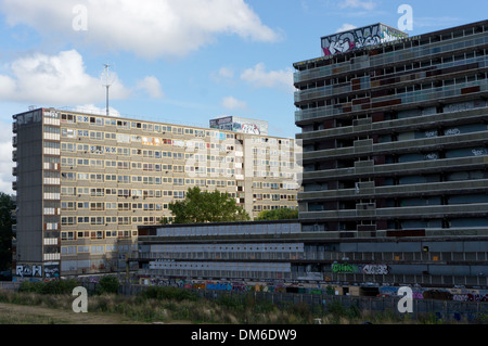Leere Wohnungen am Heygate Estate, Elefanten und Burg, Walworth, Süd-London Stockfoto