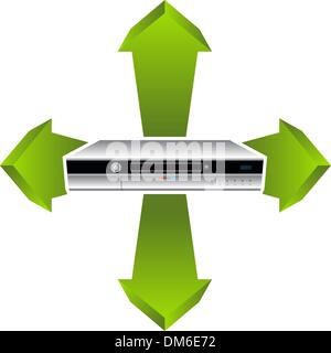 CD / DVD / DVR Player Stock Vektor