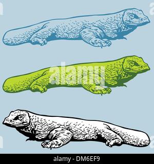 Komodo Dragon Stock Vektor