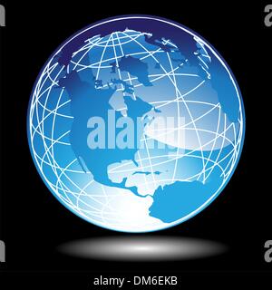 Blaue 3D-Globus Stock Vektor