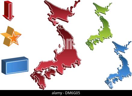 Japan-Karte Stock Vektor