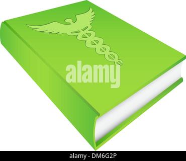 Caduceus - grüne Buch Stock Vektor