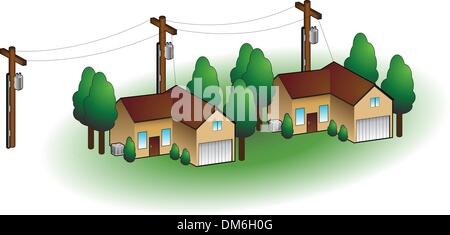 Neighborhood Haus Stock Vektor