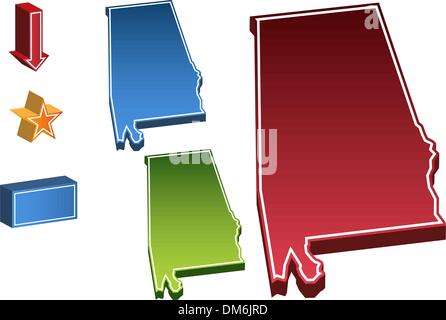 Alabama-3D Stock Vektor