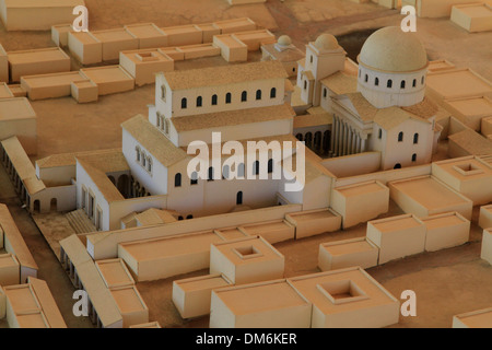 Jerusalem, ein Modell von Jerusalem in der byzantinischen Periode in der Kirche St. Peter in Gallicantu Stockfoto