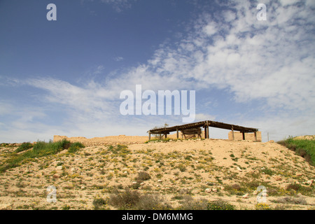 Israel, Negev-Wüste, Tel Beer Sheba, die Website der biblischen Stadt Beer Sheba, UNESCO-Weltkulturerbe Stockfoto